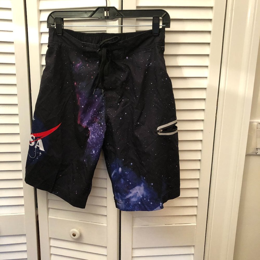 NASA Buzz Aldrin galactic young men hybrid shorts,